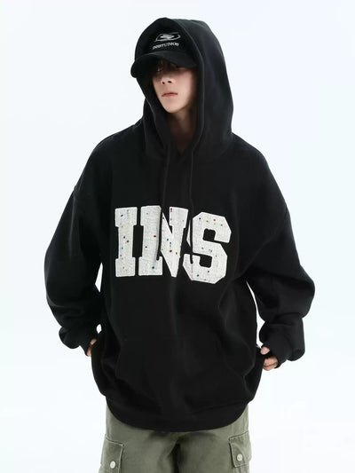 Tribal Stitch Logo Hoodie Korean Street Fashion Hoodie By INS Korea Shop Online at OH Vault