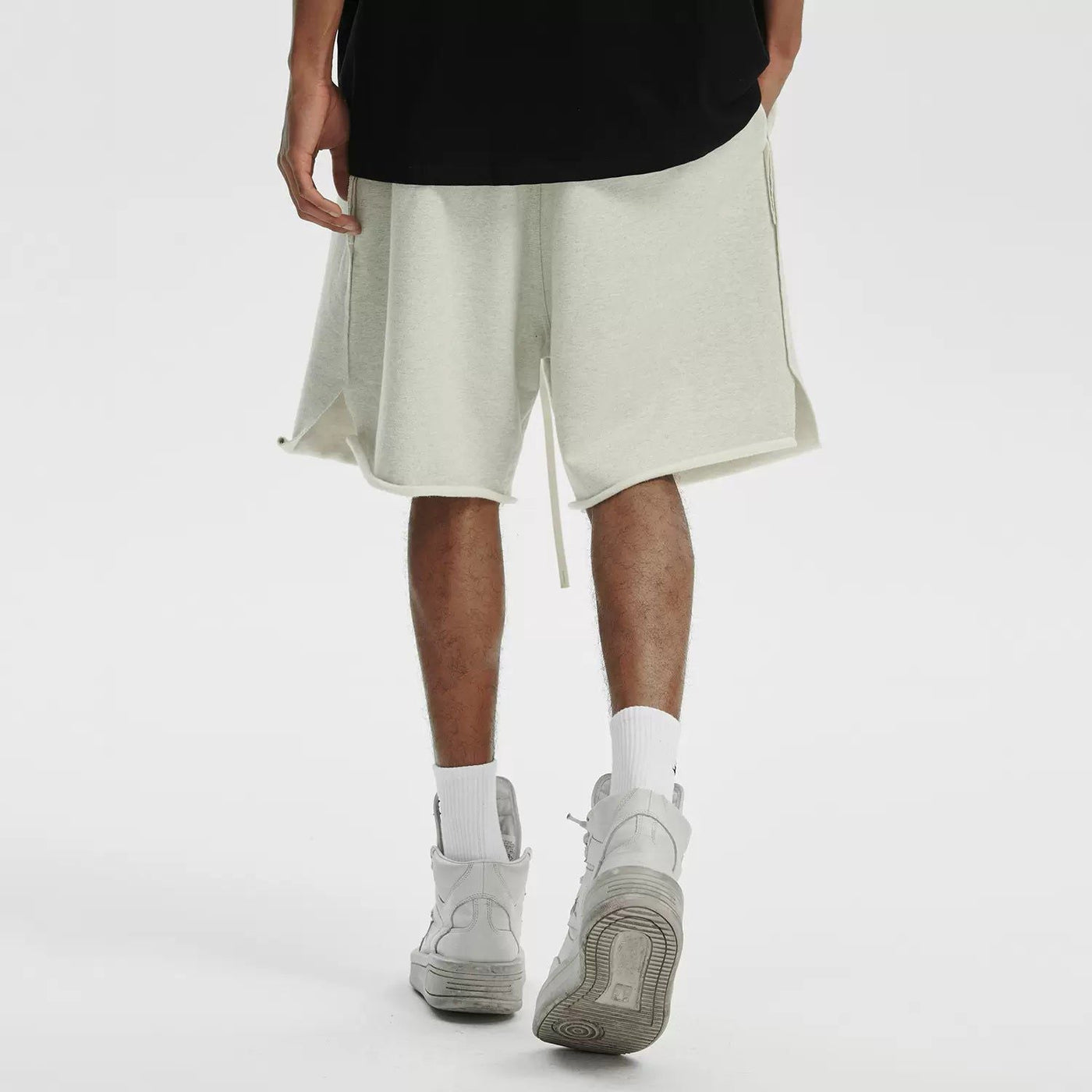 Raw Ends Drawstring Shorts Korean Street Fashion Shorts By Lost CTRL Shop Online at OH Vault