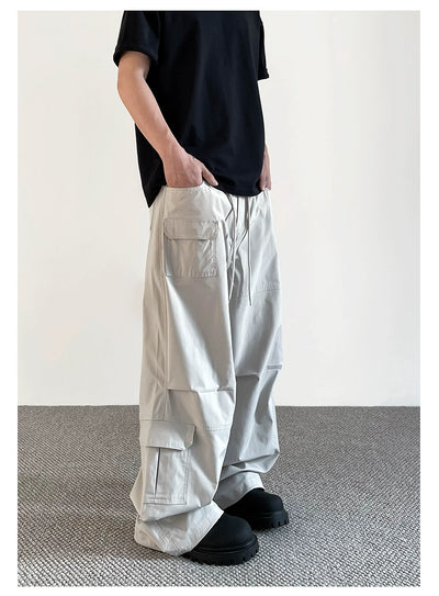 Clean Fit Multi-Pocket Cargo Pants Korean Street Fashion Pants By A PUEE Shop Online at OH Vault