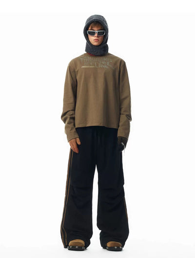 Side Striped Line Wide Pants Korean Street Fashion Pants By JHYQ Shop Online at OH Vault