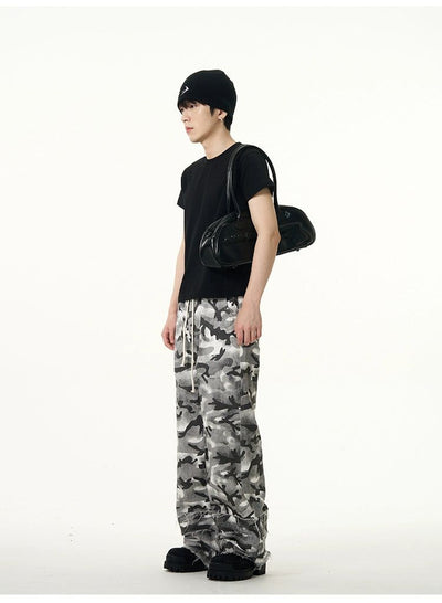 Drawstring Camo Cargo Pants Korean Street Fashion Pants By 77Flight Shop Online at OH Vault