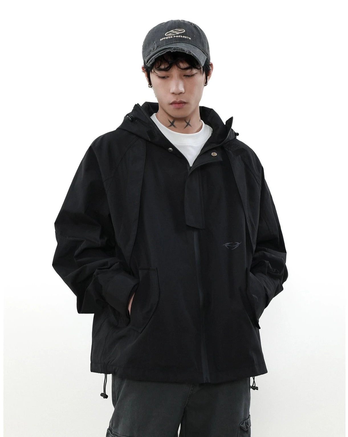 Boxy Cut Windbreaker Jacket Korean Street Fashion Jacket By Mr Nearly Shop Online at OH Vault