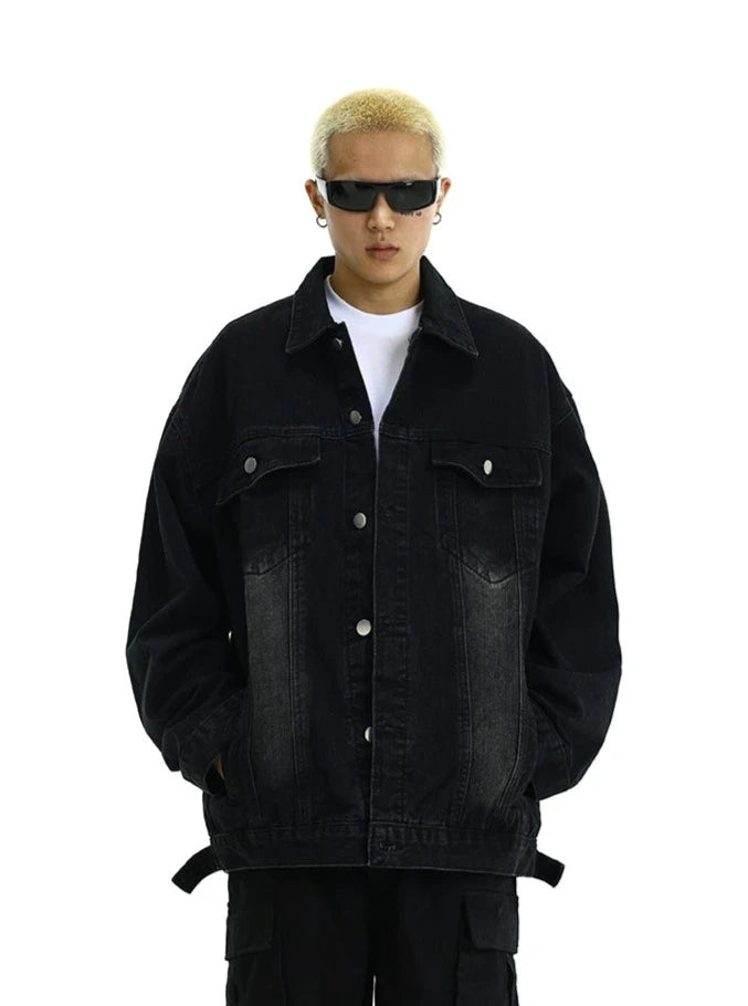 Faded Versatile Denim Jacket Korean Street Fashion Jacket By MEBXX Shop Online at OH Vault