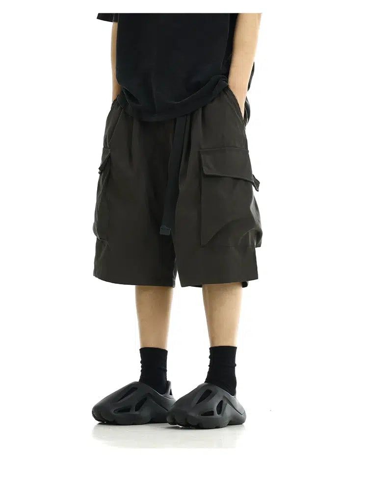 Functional Large Pocket Drawstring Shorts Korean Street Fashion Shorts By MEBXX Shop Online at OH Vault