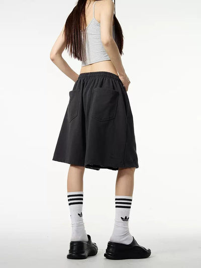 Raw End Cotton Shorts Korean Street Fashion Shorts By 77Flight Shop Online at OH Vault