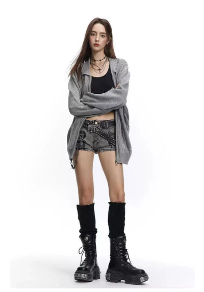 Chain Pattern Knit Jacket Korean Street Fashion Jacket By Made Extreme Shop Online at OH Vault