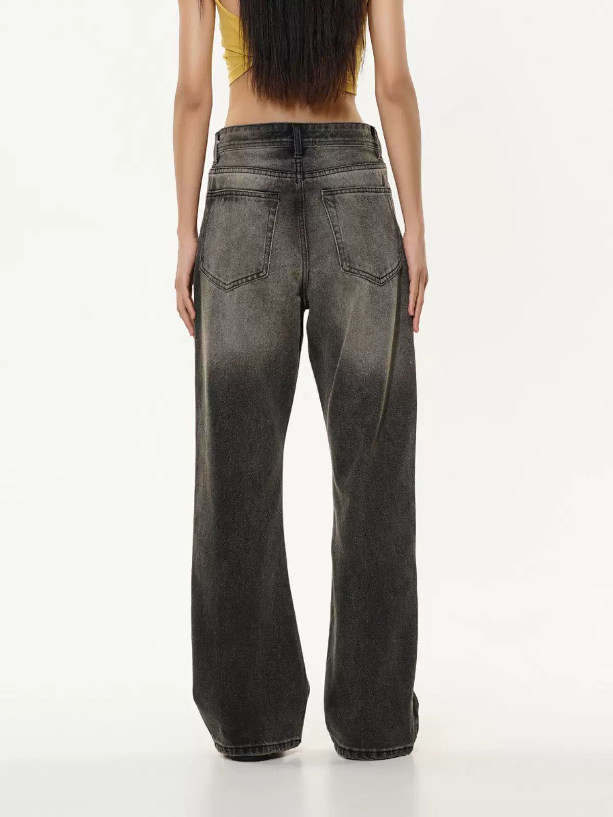 Workwear Washed Faded Jeans Korean Street Fashion Jeans By Made Extreme Shop Online at OH Vault