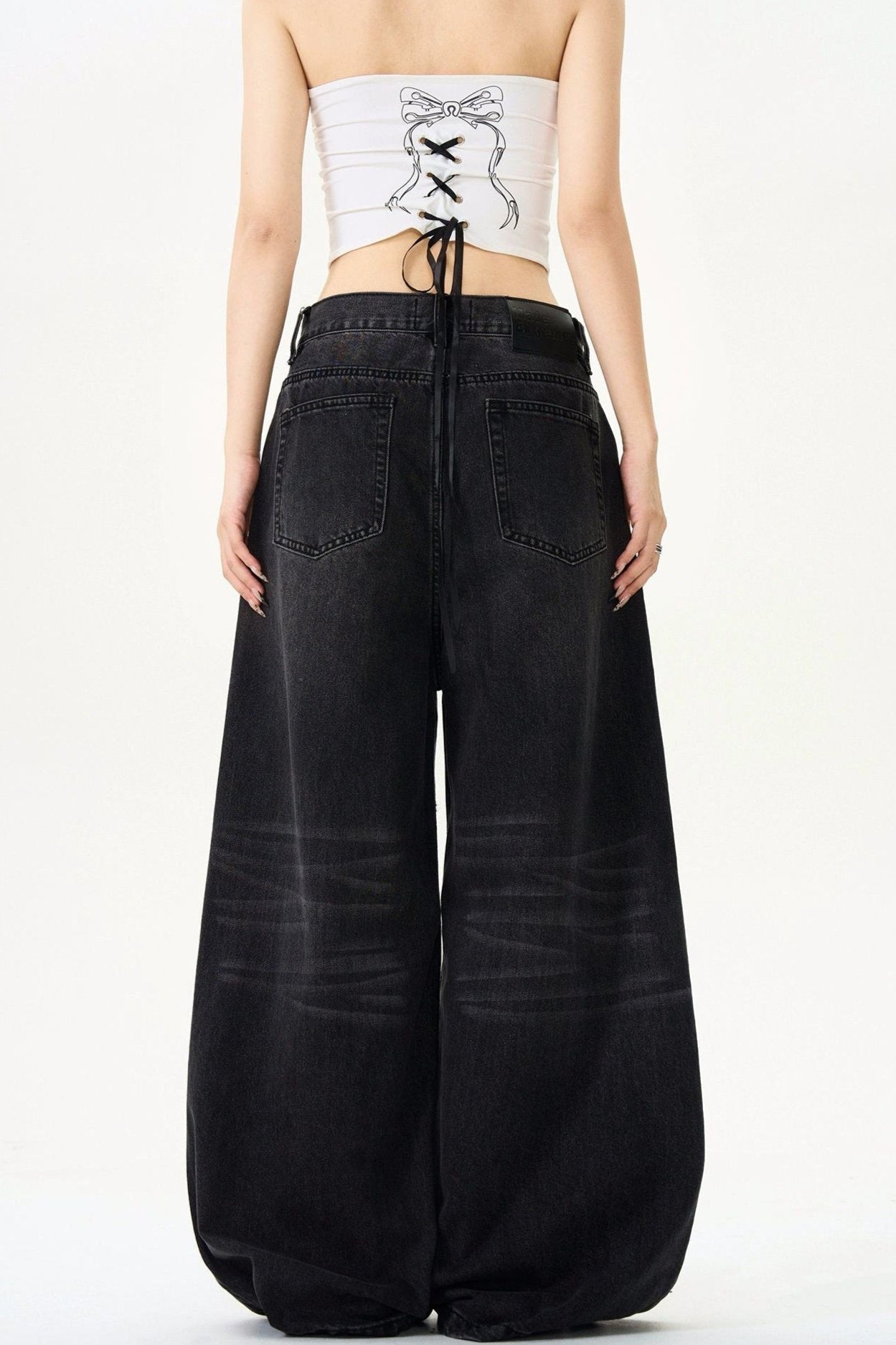 Washed Wide Cut Jeans Korean Street Fashion Jeans By MaxDstr Shop Online at OH Vault