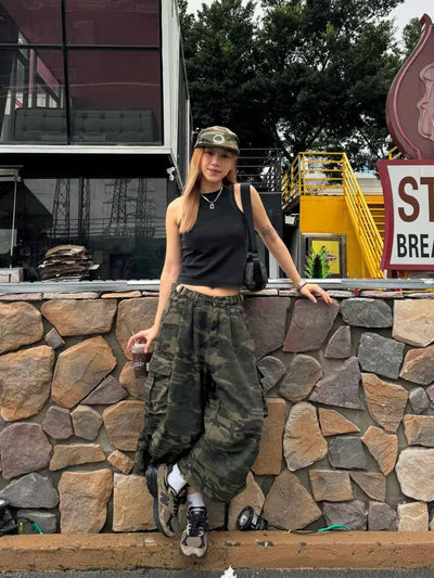 Side Pockets Camouflage Shorts Korean Street Fashion Shorts By Made Extreme Shop Online at OH Vault