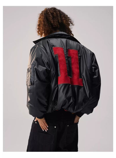 Number 11 PU Leather Jacket Korean Street Fashion Jacket By Remedy Shop Online at OH Vault