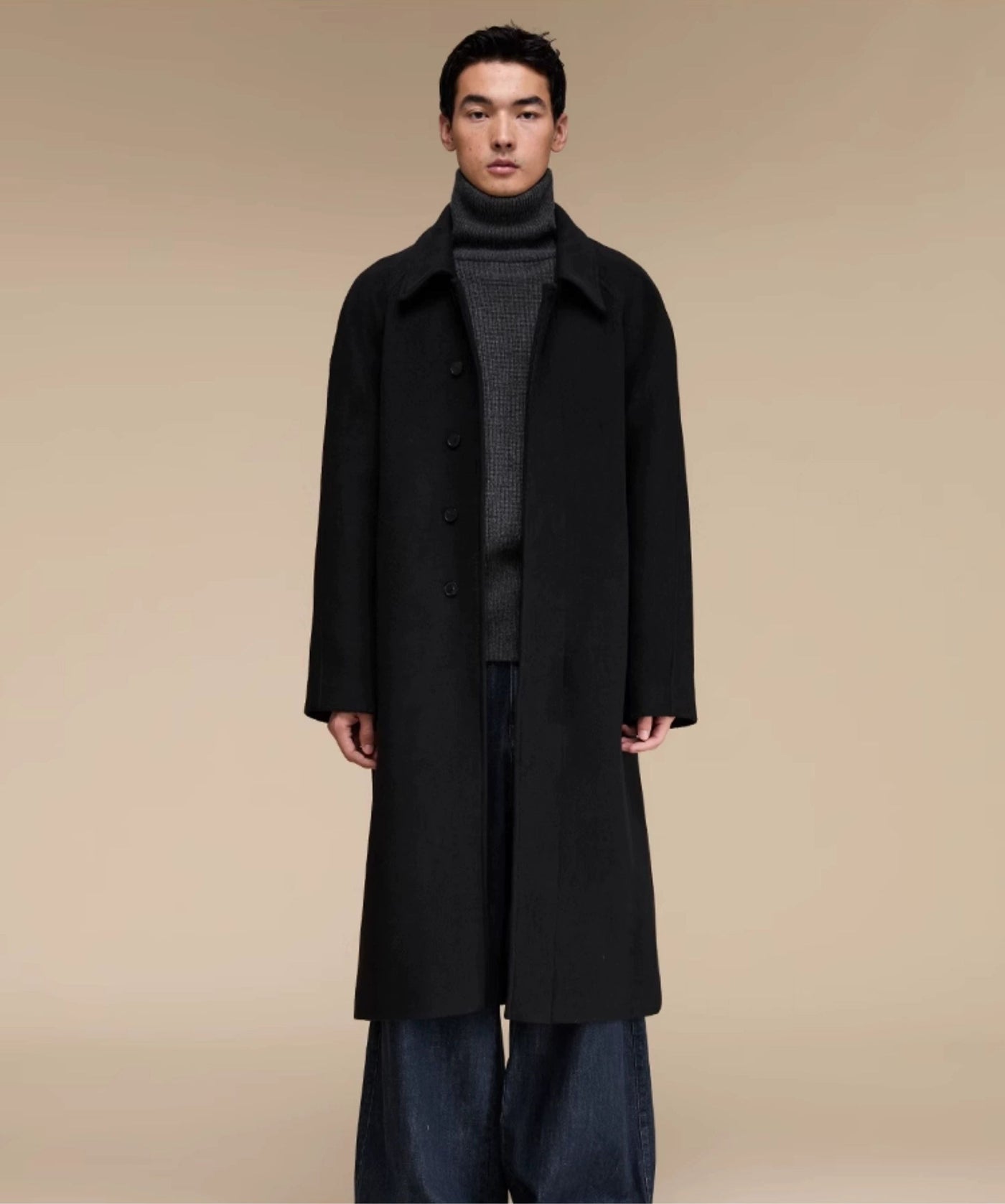 Neat Woollen Blend Long Coat Korean Street Fashion Long Coat By Opicloth Shop Online at OH Vault