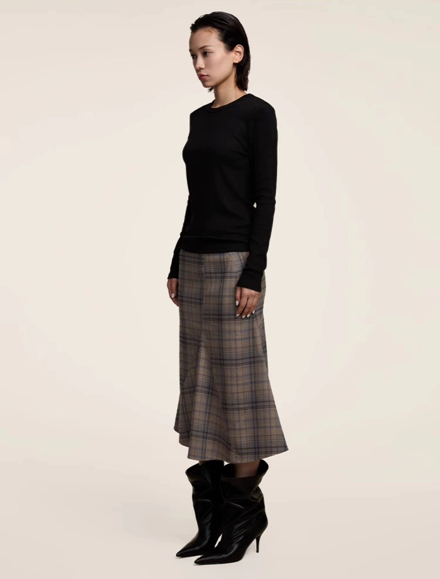 Plaid Pattern Office Style Skirt Korean Street Fashion Skirt By Opicloth Shop Online at OH Vault