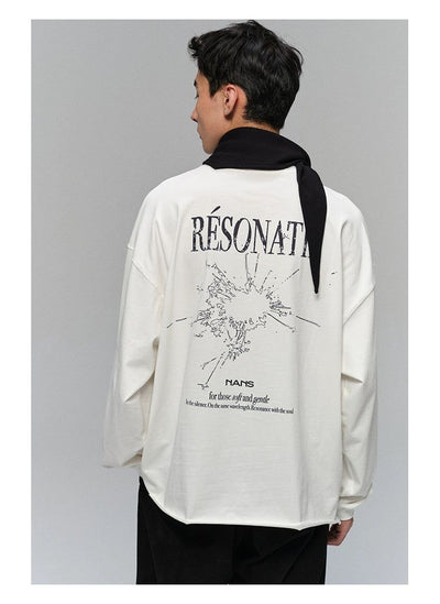 Minimal Text Print Crewneck Korean Street Fashion Crewneck By NANS Shop Online at OH Vault