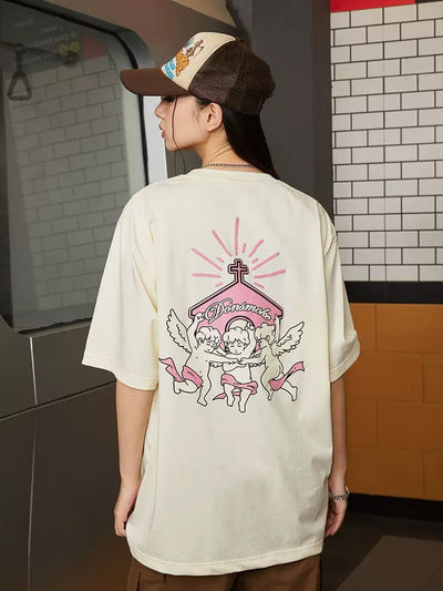 Church Graphic T-Shirt Korean Street Fashion T-Shirt By Donsmoke Shop Online at OH Vault