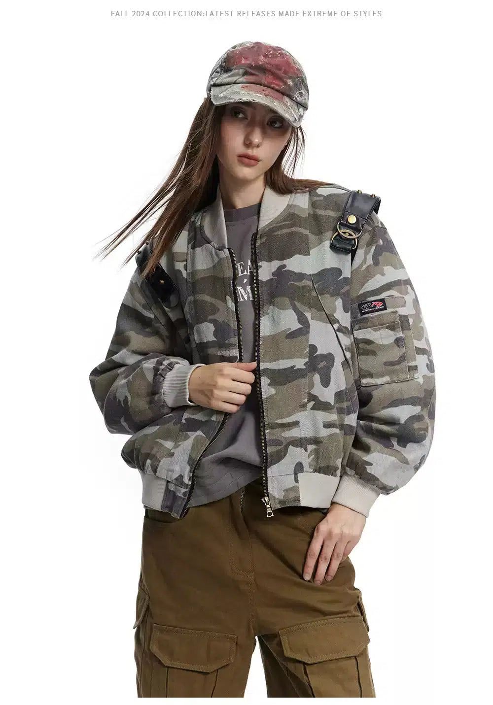 Plain Color & Camouflage Baseball Jacket Korean Street Fashion Jacket By Made Extreme Shop Online at OH Vault