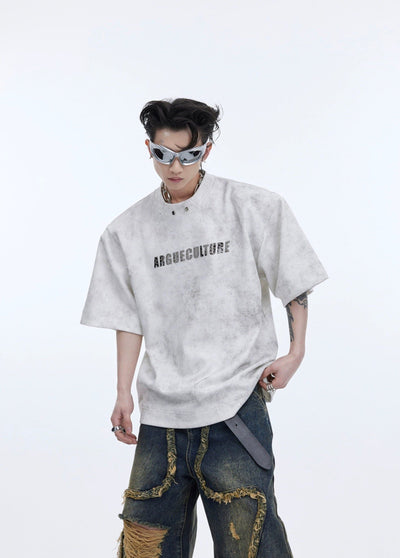 Metallic Star Dust T-Shirt Korean Street Fashion T-Shirt By Argue Culture Shop Online at OH Vault