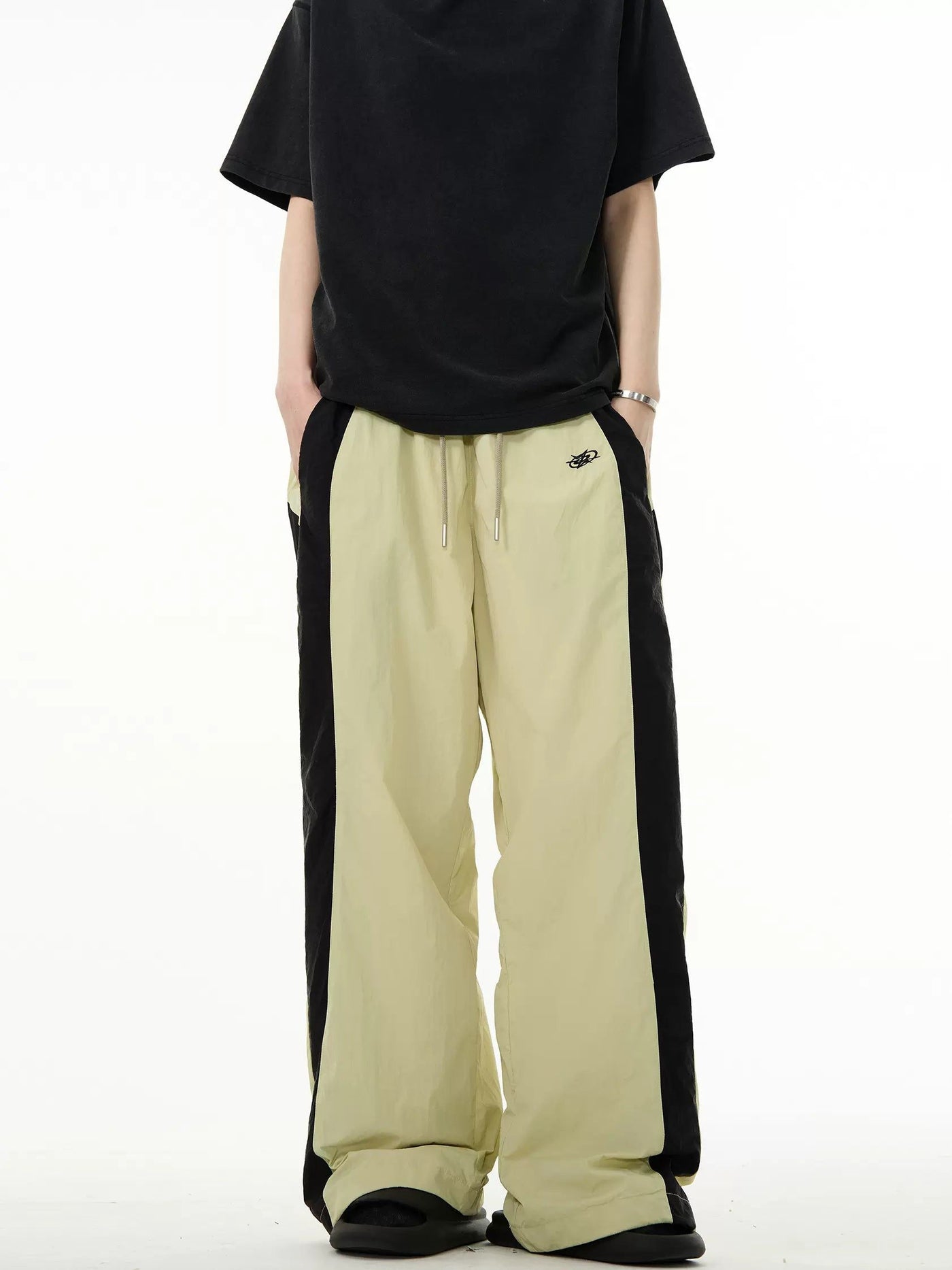 Contrast Bar Line Sweatpants Korean Street Fashion Pants By Mad Witch Shop Online at OH Vault