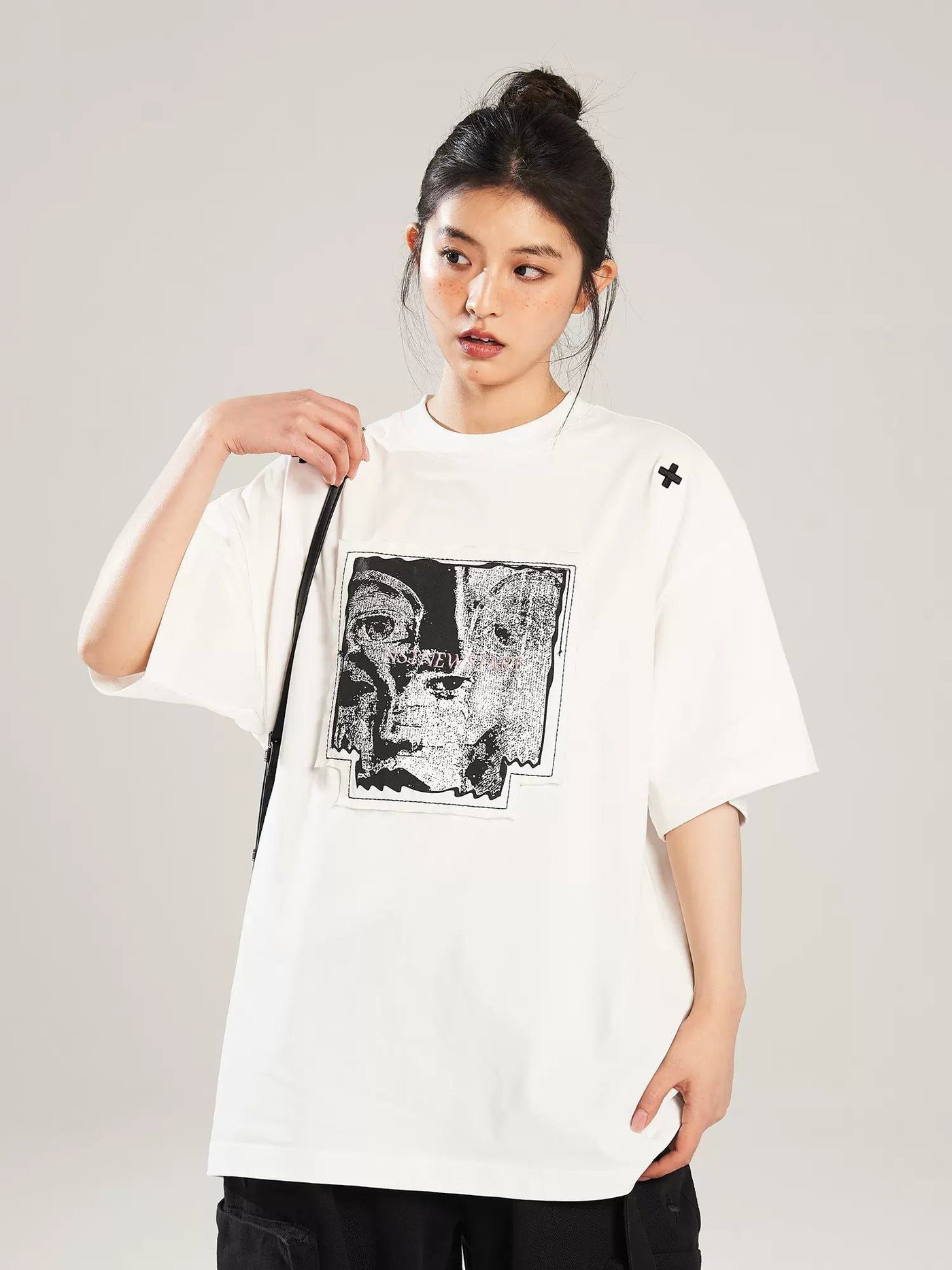 Face Close-Ups Collage T-Shirt Korean Street Fashion T-Shirt By New Start Shop Online at OH Vault