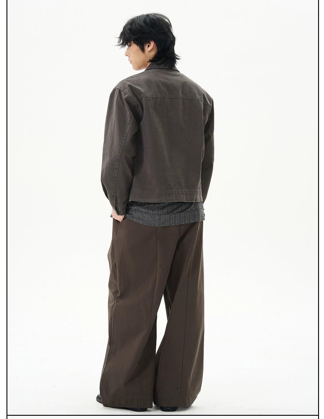 Flap pocket Zipped Short Jacket Korean Street Fashion Jacket By 77Flight Shop Online at OH Vault