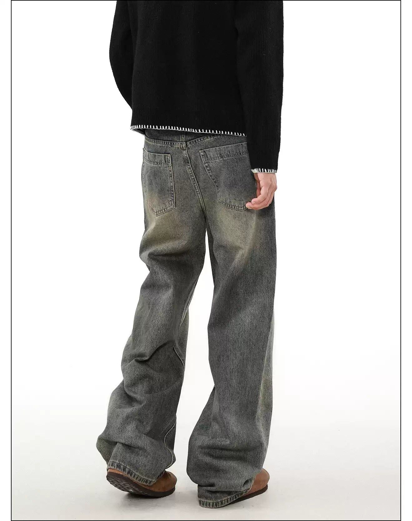 Rust Fade Washed Jeans Korean Street Fashion Jeans By Mr Nearly Shop Online at OH Vault