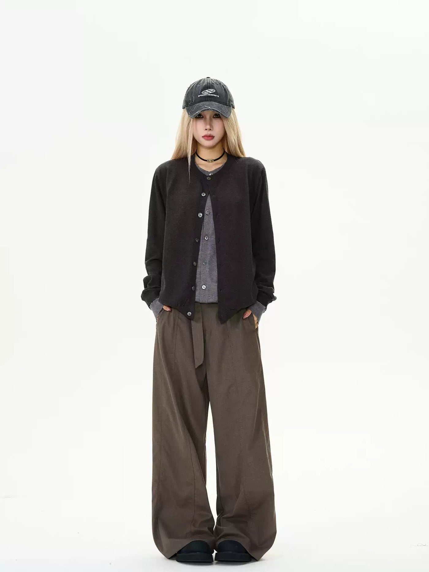 Casual Belted Strap Trousers Korean Street Fashion Trousers By MaxDstr Shop Online at OH Vault