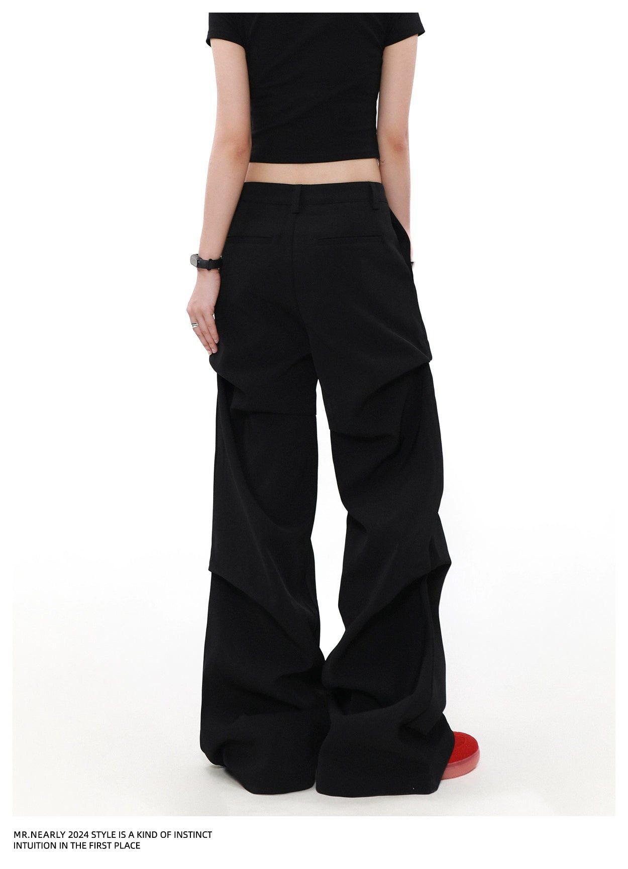 Plain Pleated Clean Fit Pants Korean Street Fashion Pants By Mr Nearly Shop Online at OH Vault