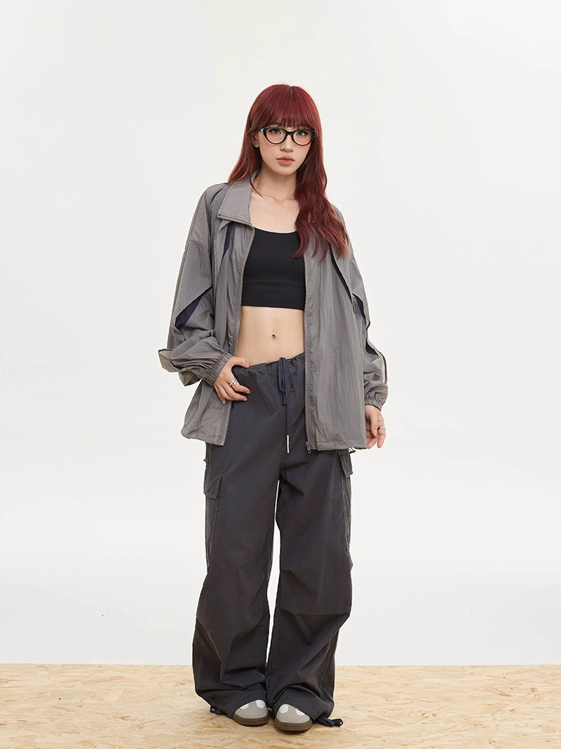 Scattered Spliced Windbreaker Jacket Korean Street Fashion Jacket By Apocket Shop Online at OH Vault