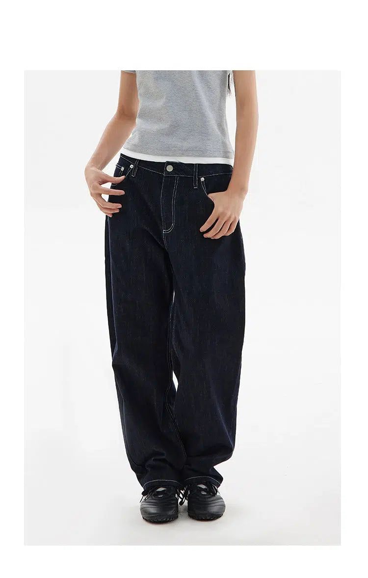 Low Rise Stitched Jeans Korean Street Fashion Jeans By Crying Center Shop Online at OH Vault