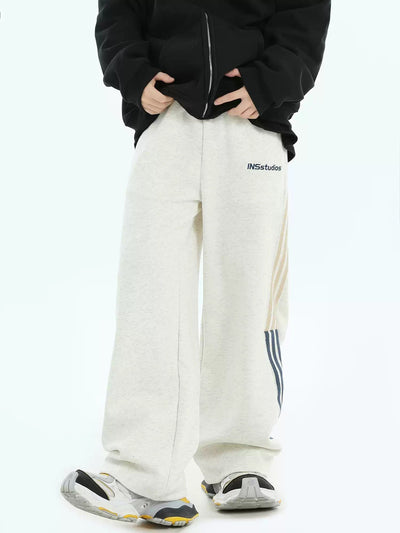 Contrast Striped Sweatpants Korean Street Fashion Pants By INS Korea Shop Online at OH Vault