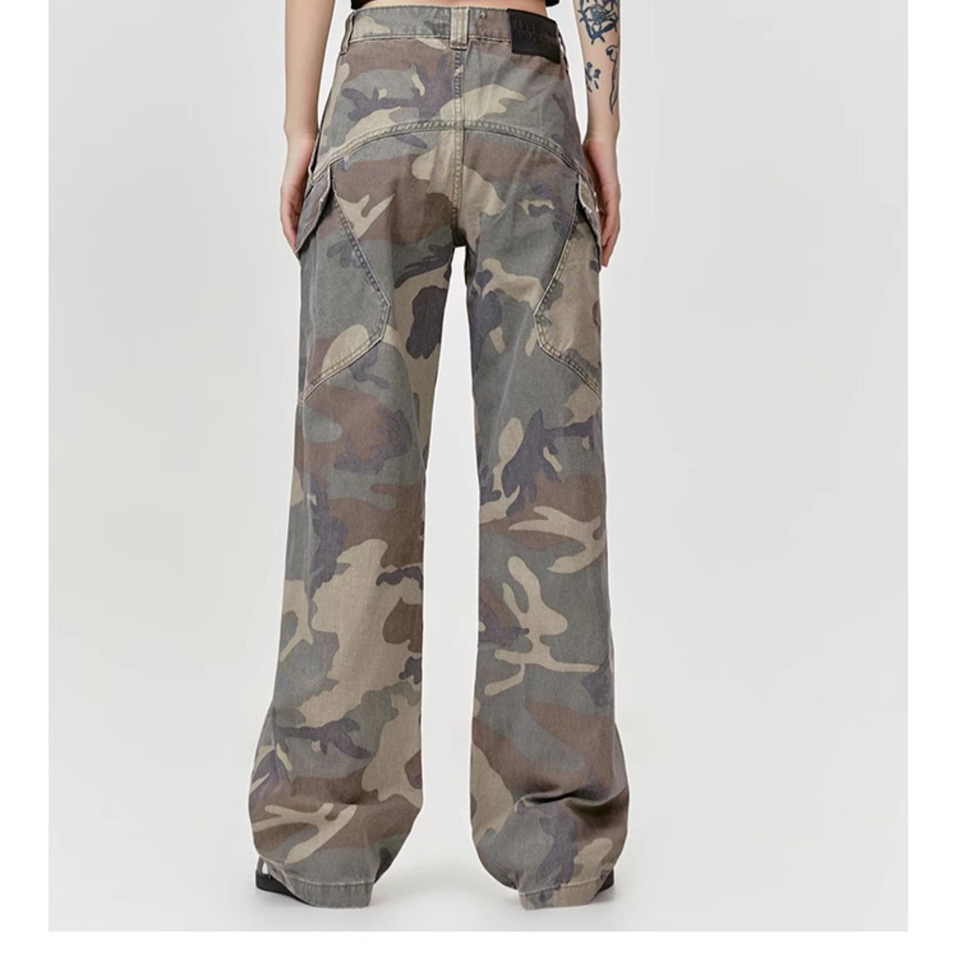 Faded Camo Side Pocket Cargo Pants Korean Street Fashion Pants By Made Extreme Shop Online at OH Vault