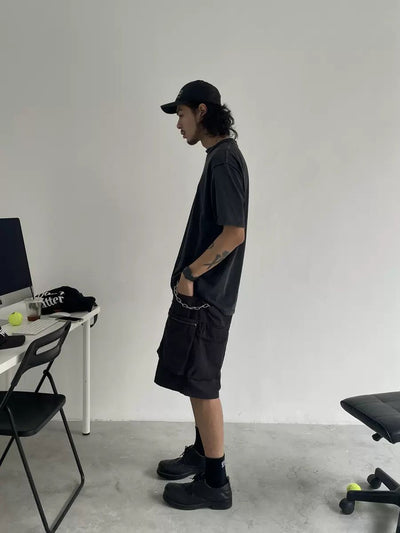 Workwear Side Pockets Shorts Korean Street Fashion Shorts By In Knots Shop Online at OH Vault