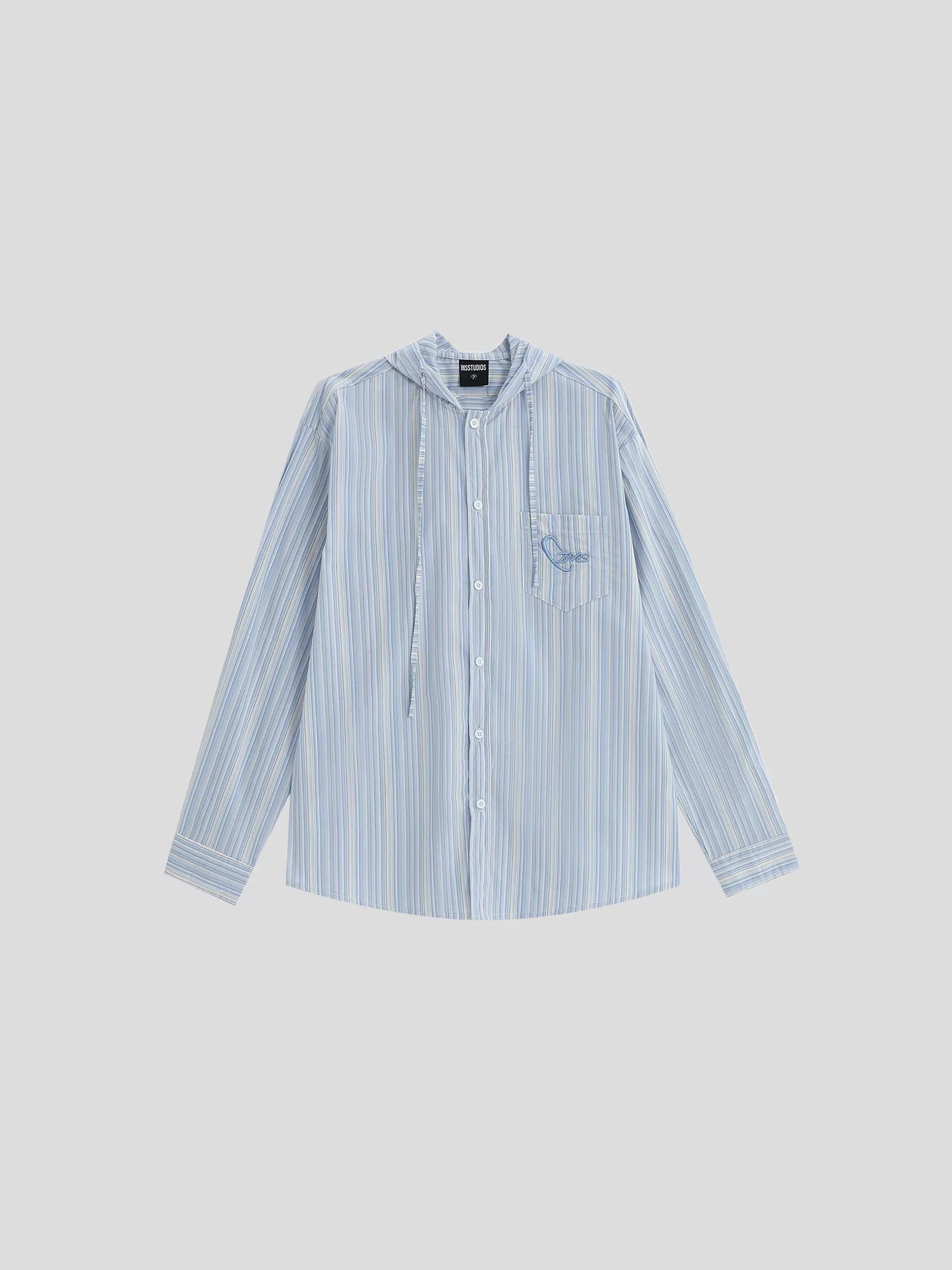 Striped and Hooded Shirt Korean Street Fashion Shirt By INS Korea Shop Online at OH Vault