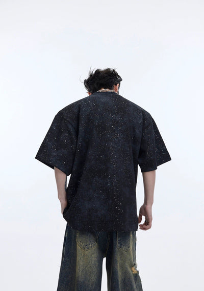 Metallic Star Dust T-Shirt Korean Street Fashion T-Shirt By Argue Culture Shop Online at OH Vault