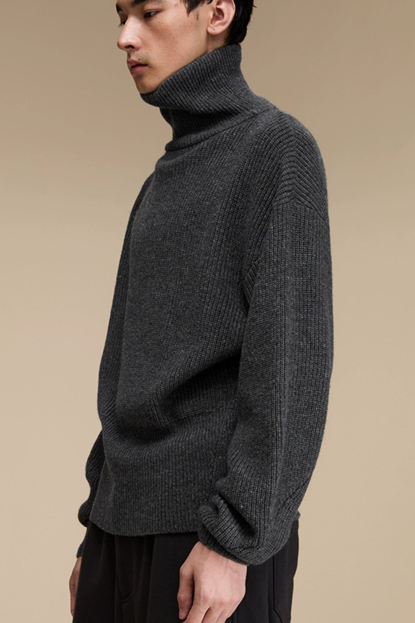 Waffle Grid Knit Turtleneck Korean Street Fashion Turtleneck By Opicloth Shop Online at OH Vault