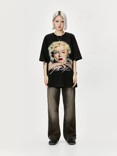 Marilyn Monroe Graphic T-Shirt Korean Street Fashion T-Shirt By Made Extreme Shop Online at OH Vault