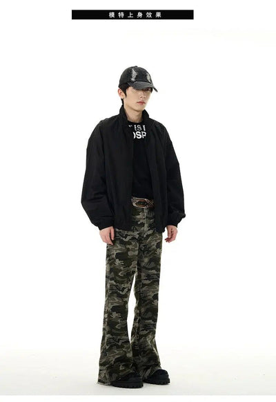 Front Pocket Flared Camo Pants Korean Street Fashion Pants By 77Flight Shop Online at OH Vault