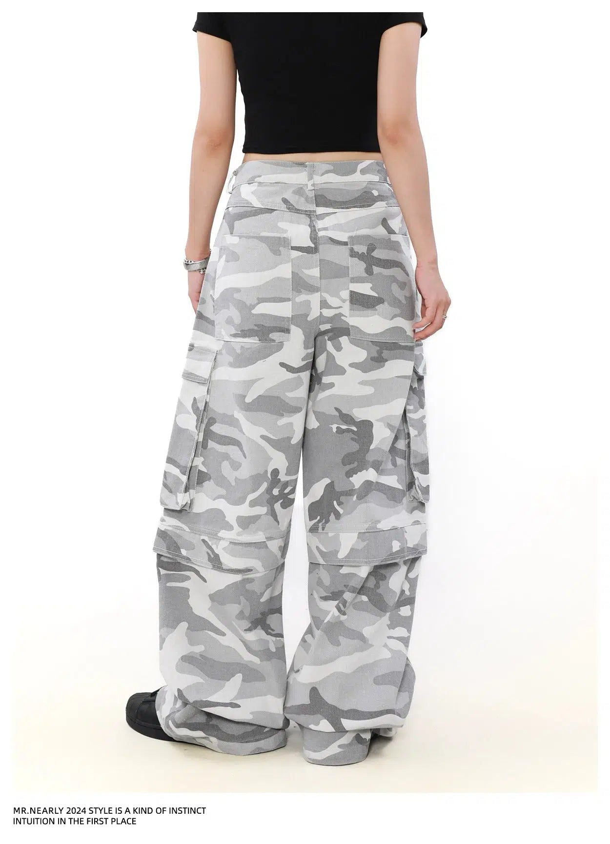 Light Faded Camo Cargo Pants Korean Street Fashion Pants By Mr Nearly Shop Online at OH Vault