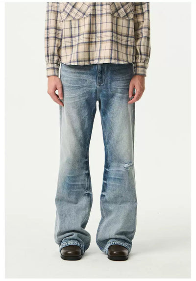 Subtle Distress Faded Jeans Korean Street Fashion Jeans By Moditec Shop Online at OH Vault