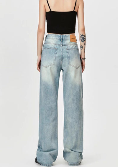 Faded Ripped Knee Jeans Korean Street Fashion Jeans By Made Extreme Shop Online at OH Vault