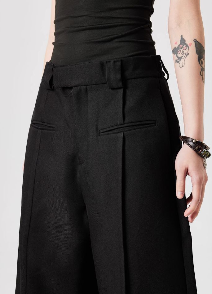 Mid-Seams Wide Trousers Korean Street Fashion Trousers By MaxDstr Shop Online at OH Vault