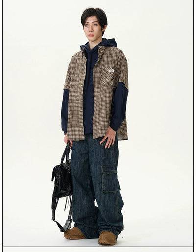 Bamboo Pattern Cargo Jeans Korean Street Fashion Jeans By 77Flight Shop Online at OH Vault