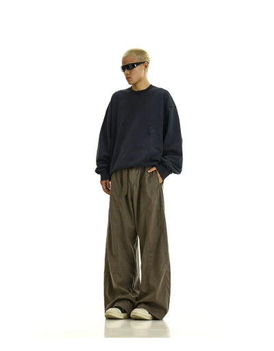 Belted Strap Wide Leg Pants Korean Street Fashion Pants By MEBXX Shop Online at OH Vault