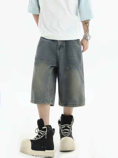 Washed Wide Denim Shorts Korean Street Fashion Shorts By INS Korea Shop Online at OH Vault