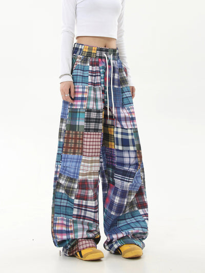 Colorful Plaid Drawstring Pants Korean Street Fashion Pants By Blacklists Shop Online at OH Vault