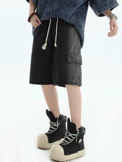 Highlight Side Denim Shorts Korean Street Fashion Shorts By INS Korea Shop Online at OH Vault