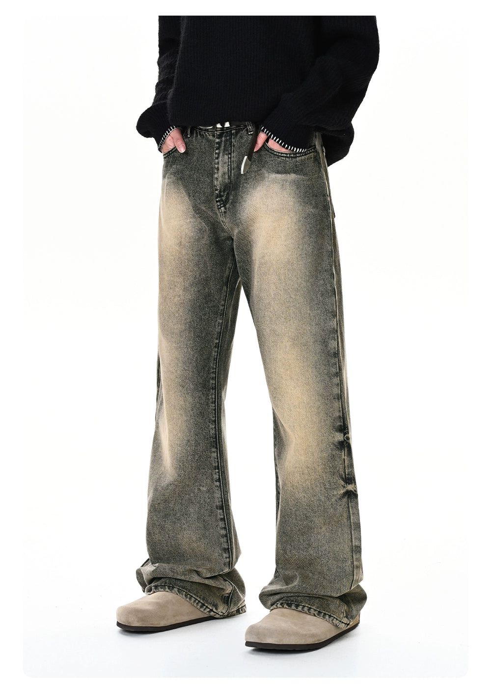 Gradient Washed Straight Jeans Korean Street Fashion Jeans By Made Extreme Shop Online at OH Vault