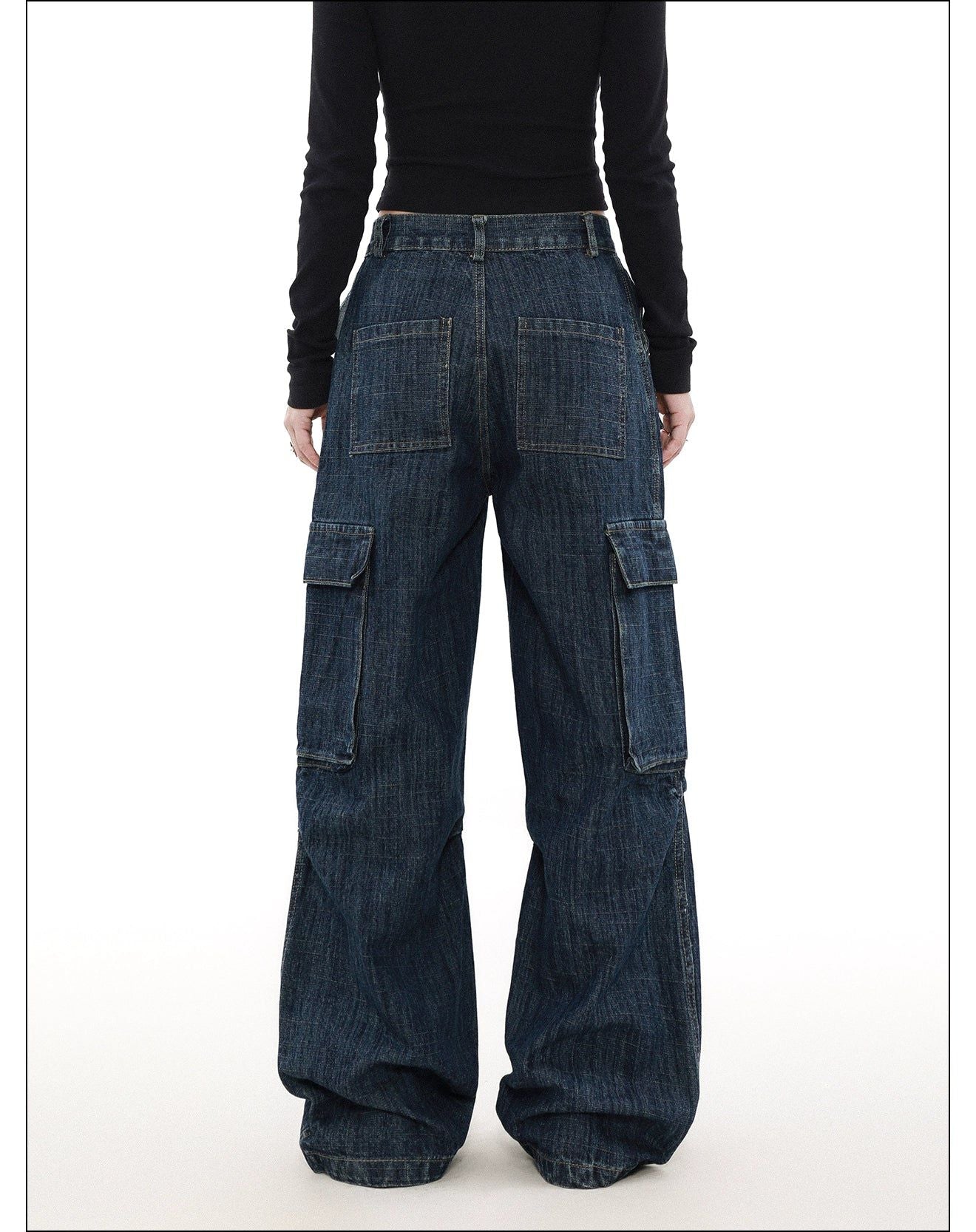 Multi-Pocket Skater Jeans Korean Street Fashion Jeans By Mr Nearly Shop Online at OH Vault