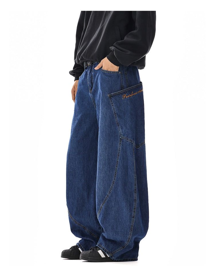 Oversized Pocket Baggy Jeans Korean Street Fashion Jeans By MEBXX Shop Online at OH Vault