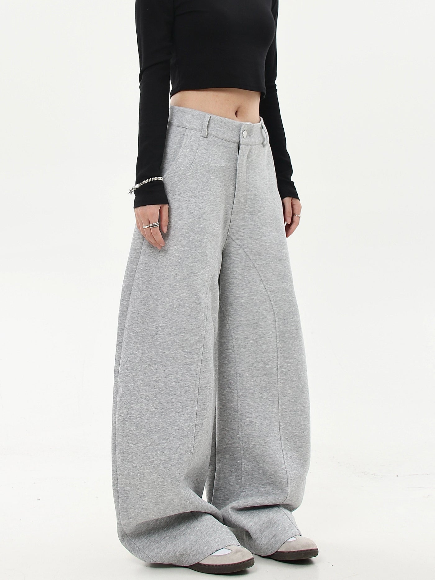 Plain Casual Fit Scimitar Pants Korean Street Fashion Pants By Blacklists Shop Online at OH Vault