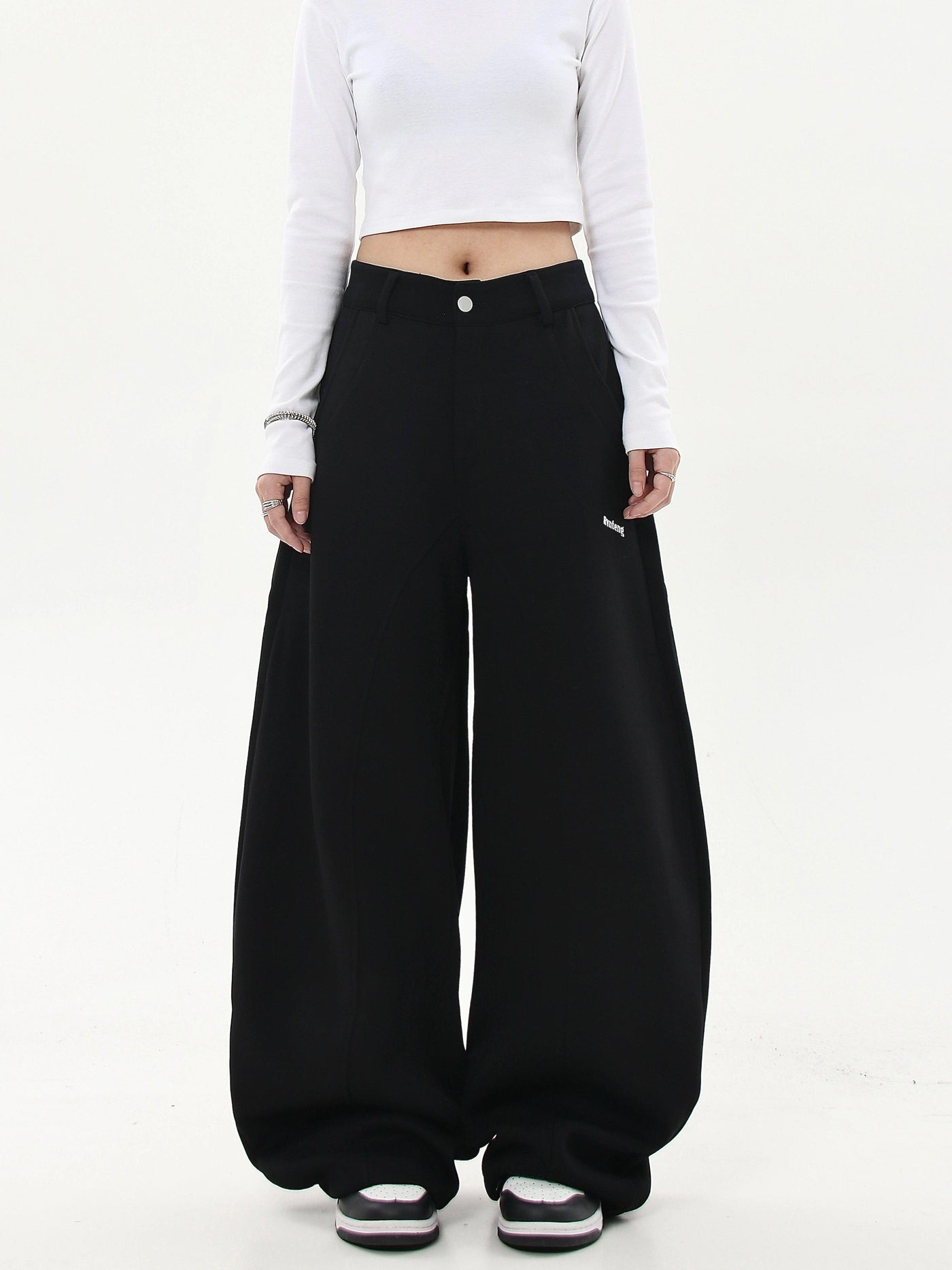 Plain Casual Fit Scimitar Pants Korean Street Fashion Pants By Blacklists Shop Online at OH Vault